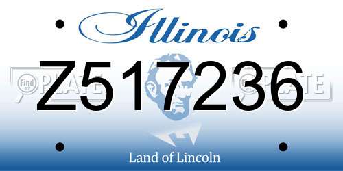 Z517236 Illinois License Plate