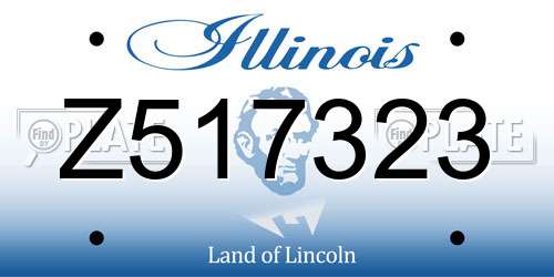 Z517323 Illinois License Plate