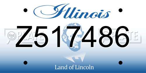 Z517486 Illinois License Plate