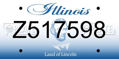 Z517598 Illinois License Plate