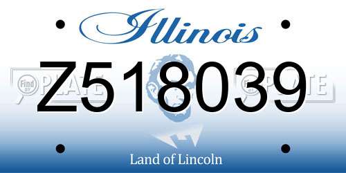 Z518039 Illinois License Plate