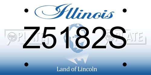 Z5182S Illinois License Plate