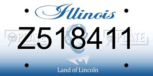 Z518411 Illinois License Plate
