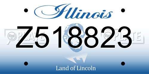 Z518823 Illinois License Plate