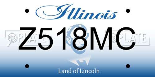 Z518MC Illinois License Plate