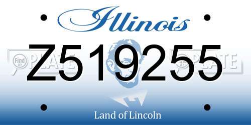 Z519255 Illinois License Plate