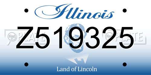Z519325 Illinois License Plate