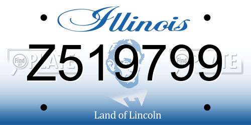 Z519799 Illinois License Plate
