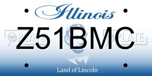 Z51BMC Illinois License Plate