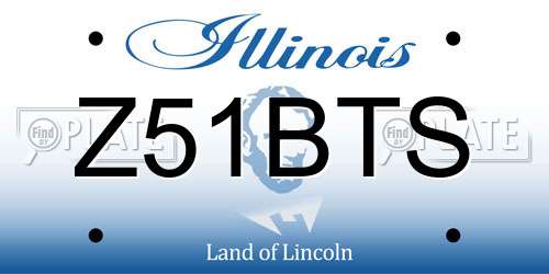 Z51BTS Illinois License Plate
