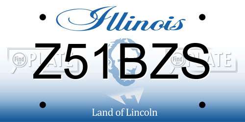 Z51BZS Illinois License Plate