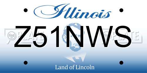 Z51NWS Illinois License Plate