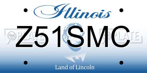 Z51SMC Illinois License Plate