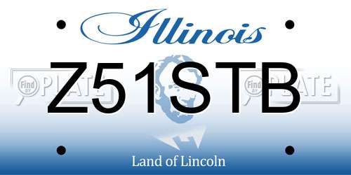 Z51STB Illinois License Plate