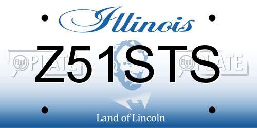 Z51STS Illinois License Plate