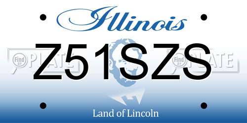 Z51SZS Illinois License Plate