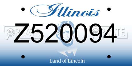 Z520094 Illinois License Plate