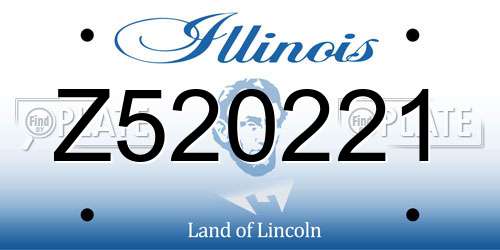 Z520221 Illinois License Plate
