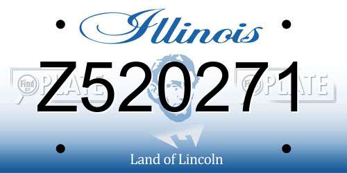Z520271 Illinois License Plate
