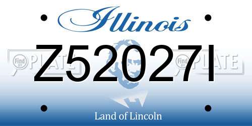 Z52027I Illinois License Plate