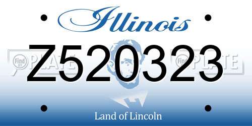 Z520323 Illinois License Plate