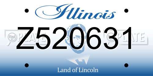 Z520631 Illinois License Plate