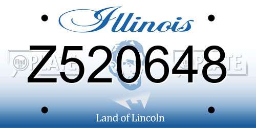 Z520648 Illinois License Plate