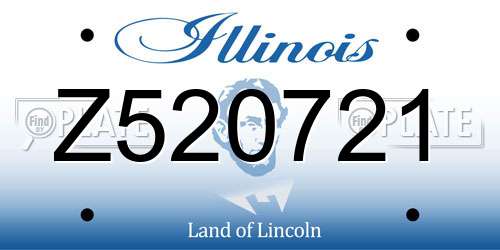 Z520721 Illinois License Plate
