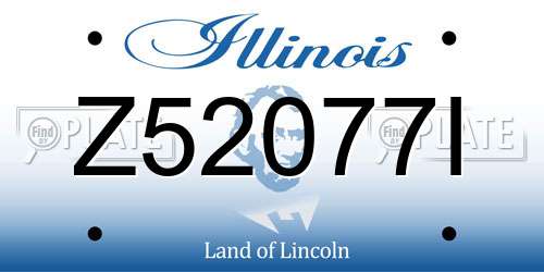 Z52077I Illinois License Plate