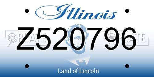 Z520796 Illinois License Plate
