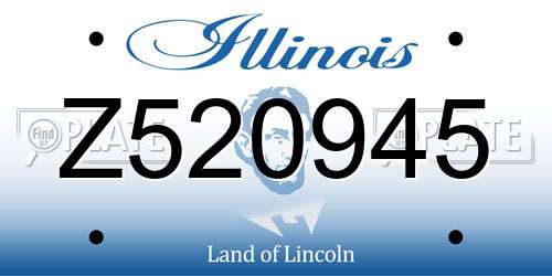 Z520945 Illinois License Plate