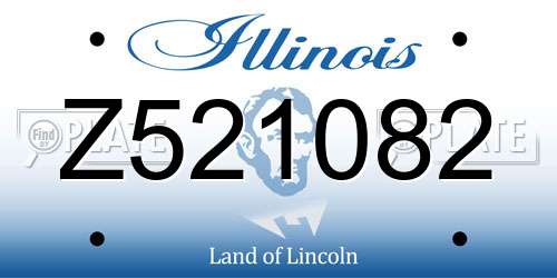 Z521082 Illinois License Plate