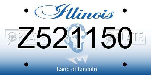Z521150 Illinois License Plate