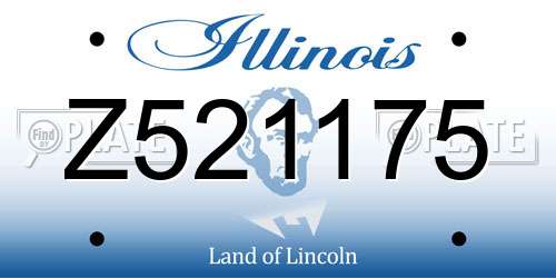 Z521175 Illinois License Plate