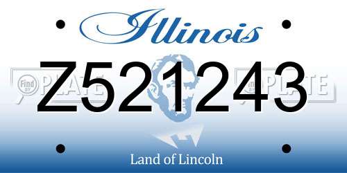 Z521243 Illinois License Plate