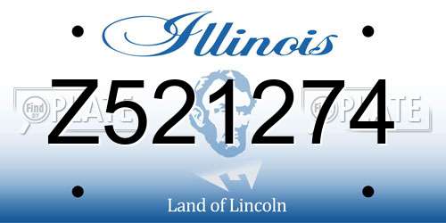 Z521274 Illinois License Plate