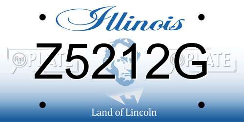 Z5212G Illinois License Plate