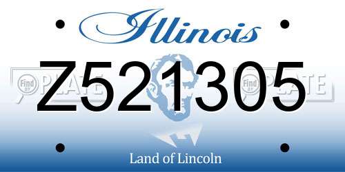 Z521305 Illinois License Plate