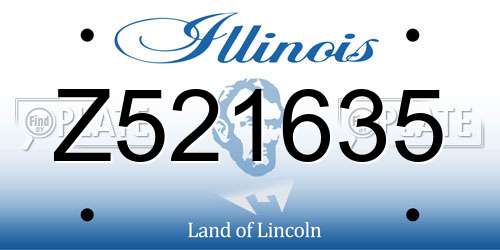 Z521635 Illinois License Plate