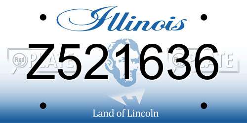 Z521636 Illinois License Plate