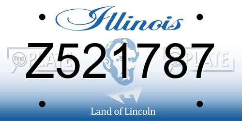 Z521787 Illinois License Plate