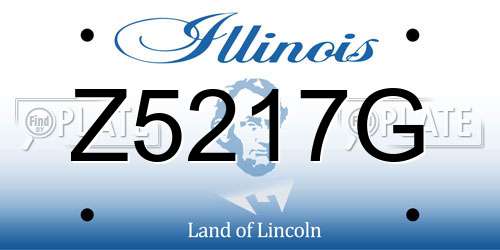 Z5217G Illinois License Plate