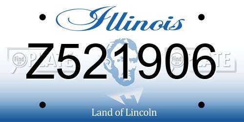 Z521906 Illinois License Plate
