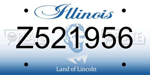 Z521956 Illinois License Plate