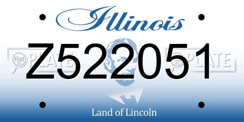 Z522051 Illinois License Plate