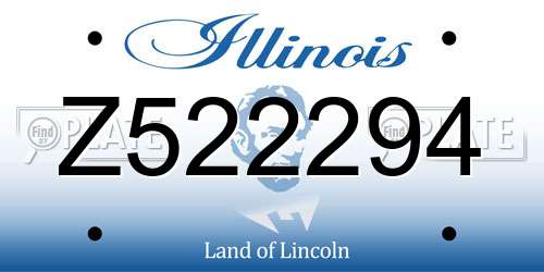 Z522294 Illinois License Plate