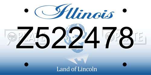 Z522478 Illinois License Plate