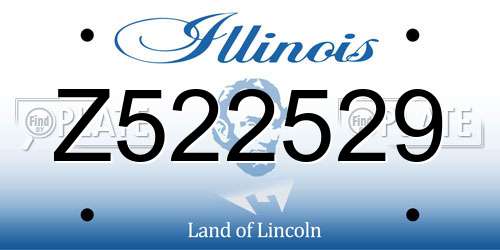 Z522529 Illinois License Plate