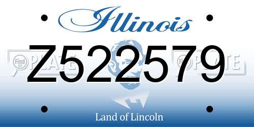 Z522579 Illinois License Plate