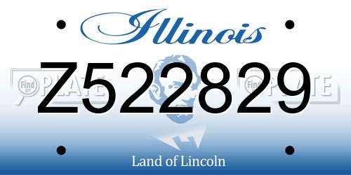 Z522829 Illinois License Plate